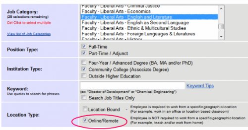 Higher Ed Jobs Advanced Search