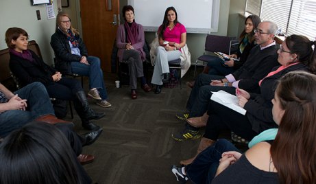 Clinical Mental Health Counseling - Counseling and Psychological A group of students sit in a