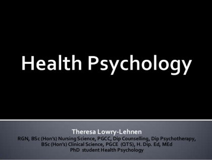 Health Psychology Related