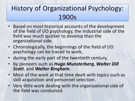 History of Organizational