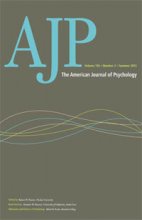 Cover for American Journal of Psychology