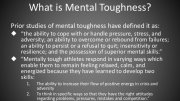 Athlete Mental toughness