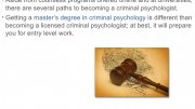 Becoming a Criminal Psychologist