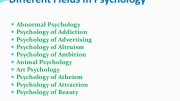 Different Fields of Psychology