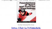 Foundations of Sport and Exercise Psychology