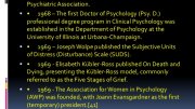 History of Clinical Psychology