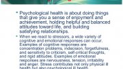 What is Psychological Health?