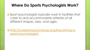 Where do Sports Psychologists Work?