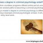 Becoming a Criminal Psychologist