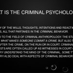 Criminal Psychology Criminal Psychology