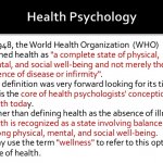 Definition of Health Psychology