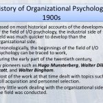 History of Industrial Organizational Psychology