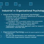 Industrial VS Organizational Psychology Industrial VS Organizational Psychology
