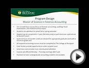 An Introduction to the Graduate Program in Forensic Accounting