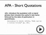 APA In-Text Citation Podcast.mov