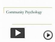 Community Psychology