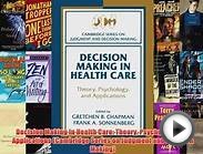Download Decision Making in Health Care: Theory Psychology