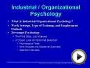 Industrial Organizational Psychology
