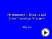 Measurement in Exercise and Sport Psychology Research