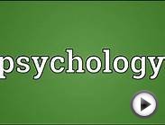 Psychology Meaning