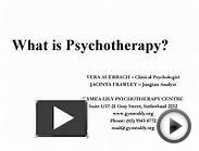 What is Psychotherapy? VERA AUERBACH Clinical Psychologist